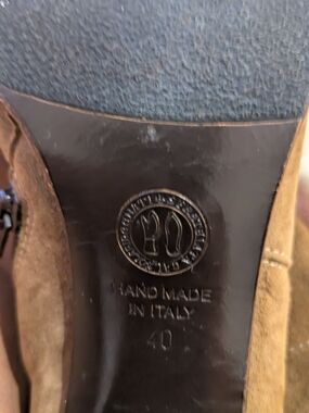 Handmade Italian Designer Knee-high Suede Boots calzaturifico Fratelli Soldini